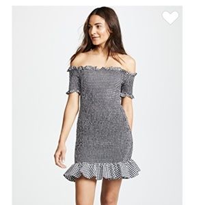 WAYF Smocked Gingham Mini Dress NWOT